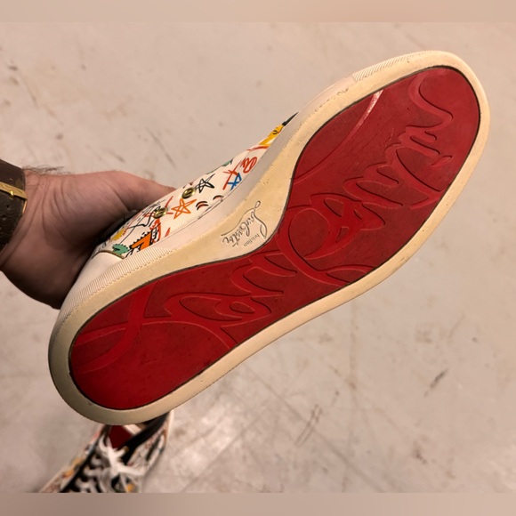 Christian Louboutin Graffiti Leather Hightop Trainer - Picture 8 of 9